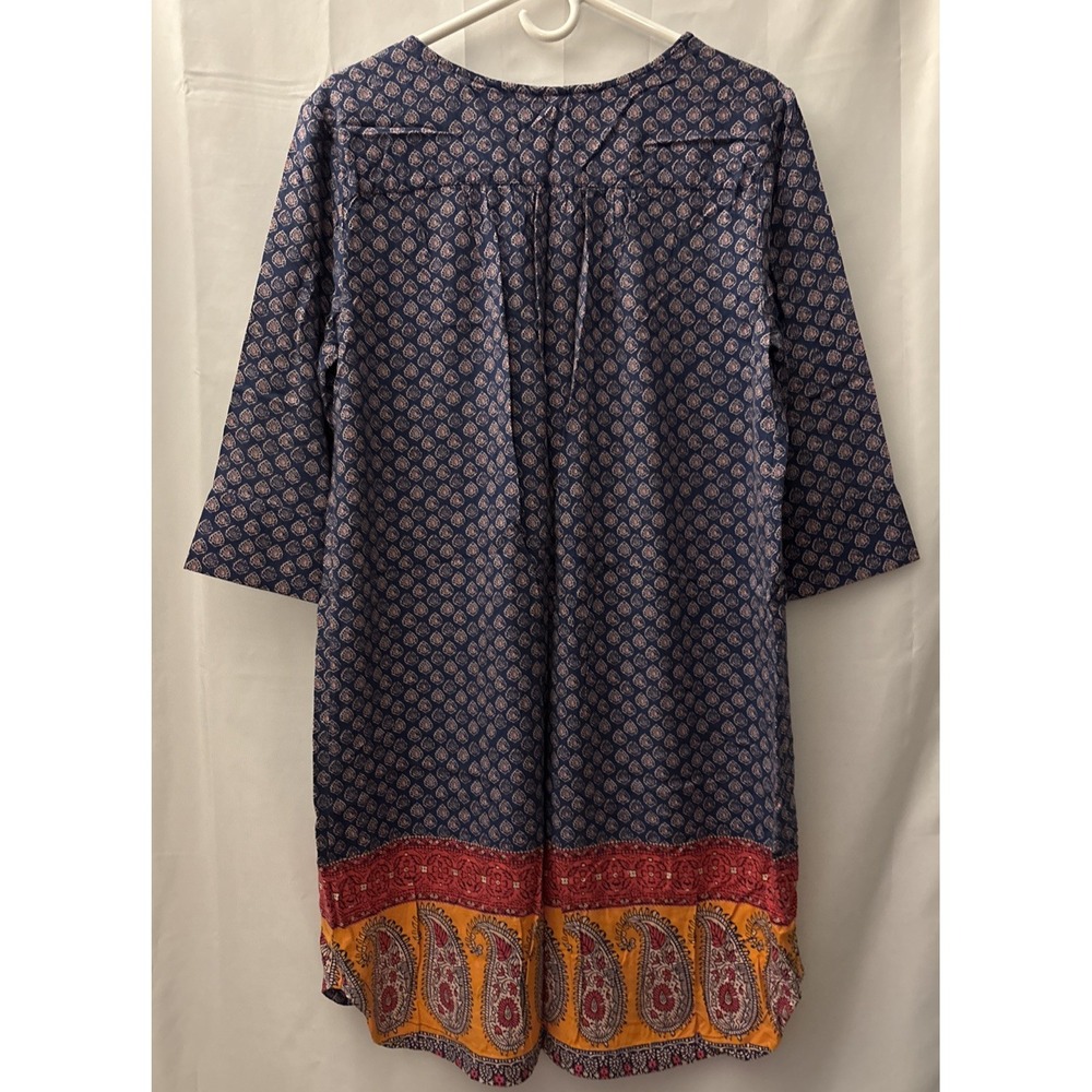 Faded Glory Rayon Dress Womens‎ L Paisley Boho Cottagecore Festival Hippie - Picture 6 of 8